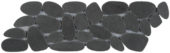 Black Sliced Reconstituted Pebble Interlocking Mosaic | Gemini Tile and Marble