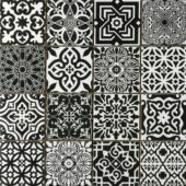 Ceramic Patchwork Square Black & White Mosaic | Gemini Tile and Marble