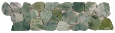 Crystal Green Semi-Precious Stone Mosaic Interlocking Border