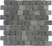 Dark Grey Cubic Brick Marble Interlocking Mosaic | Gemini Tile and Marble