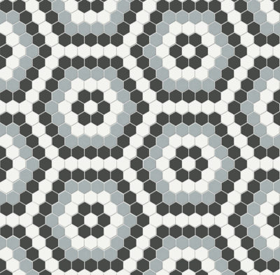 Dawn Blend Matte Hexagon Pattern Mosaic