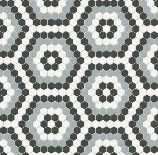 Dawn Blend Matte Hexagon Pattern Mosaic