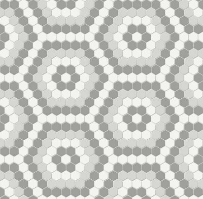 Evening Blend Matte Hexagon Pattern Mosaic