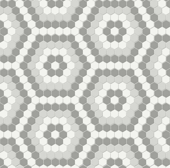 Evening Blend Matte Hexagon Pattern Mosaic