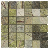 Forest Green Polished Marble Mosaic | Gemini Tile and Marble