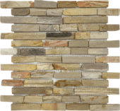 Fossil Wood Baguette Mix Beige Mosaic | Gemini Tile and Marble