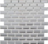 Glass Brick Chrome 1"X2" Mosaic | Gemini Tile and Marble