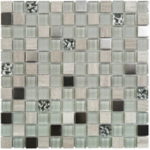 Grey Mix Marble Glass Metal 7/8"X7/8" Mosaic | Gemini Tile and Marble