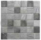 Grey Mix Recycled Glass Mix 2X2" Square Mosaic | Gemini Tile and Marble