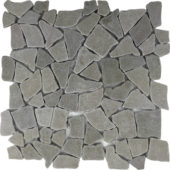 Grey Reconstituted Mini Opus Stone Interlocking Mosaic Sheet | Gemini Tile and Marble