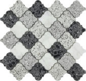 Lantern Terrazzo Marble White Grey Black Mix Mosaic | Gemini Tile and Marble