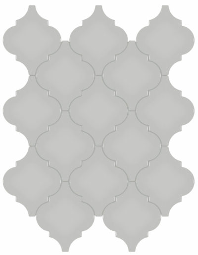 Loft Grey Glossy Arabesque Mosaic