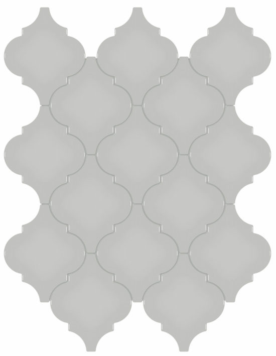 Loft Grey Glossy Arabesque Mosaic