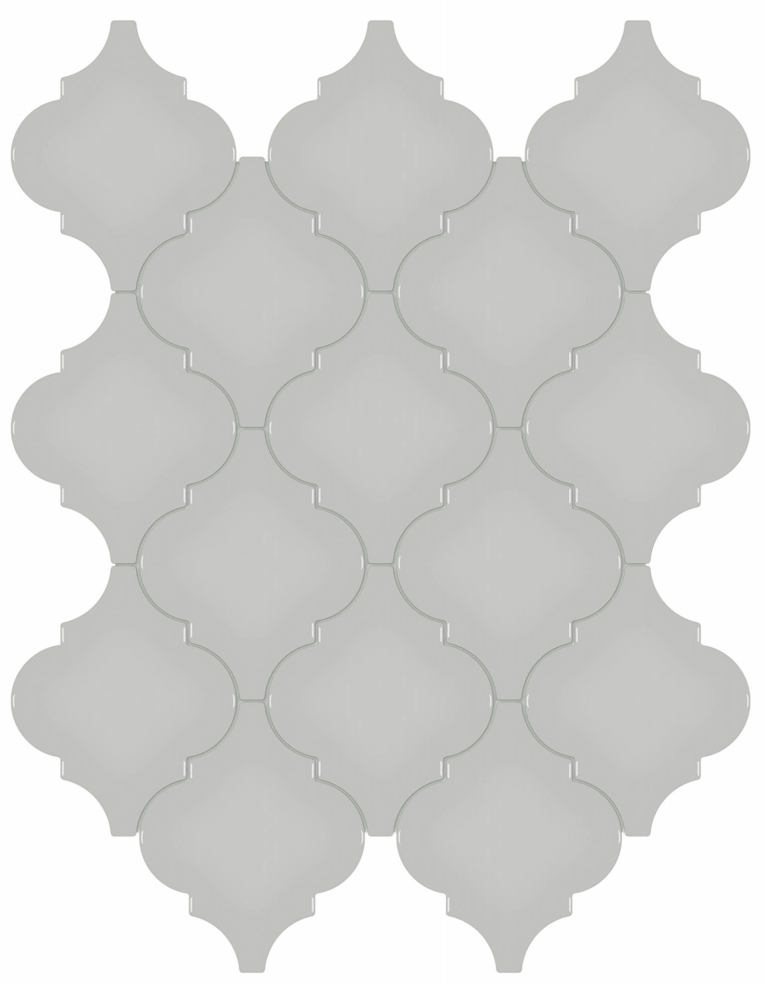 Loft Grey Glossy Arabesque Mosaic | Gemini Tile and Marble