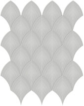 Loft Grey Glossy Scallop Mosaic | Gemini Tile and Marble