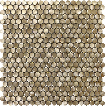 Medium Hexagon Gold Aluminum Mosaic