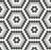 Midnight Blend Matte Hexagon Pattern Mosaic | Gemini Tile and Marble