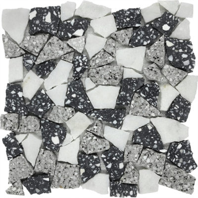 Mini Opus Terrazzo Marble White Grey Black Mix Mosaic