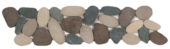 Mix Color Xl Sliced Matte Pebble Interlocking Border | Gemini Tile and Marble