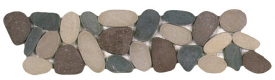 Mix Color Xl Sliced Matte Pebble Interlocking Border