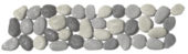 Mix Grey Reconstituted Pebble Interlocking Border | Gemini Tile and Marble