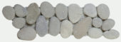 Mix Grey/Beige Rectified Matte Pebble Interlocking Border | Gemini Tile and Marble