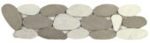 Mix White/Beige Xl Sliced Matte Pebble Interlocking Border | Gemini Tile and Marble