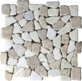 Onyx White Mini Opus Interlocking Mosaic | Gemini Tile and Marble