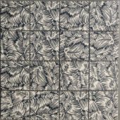 Palmtree Glazed Ceramic 3"X3" Black & White Mosaic | Gemini Tile and Marble