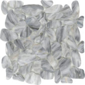 Reconstituted Stone Pebble Light Grey Mix Matte Interlocking Mosaic | Gemini Tile and Marble