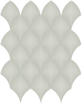 Soft Sage Glossy Scallop Mosaic | Gemini Tile and Marble