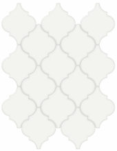 White Glossy Arabesque Mosaic | Gemini Tile and Marble