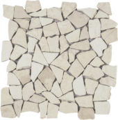 White Mini Opus Interlocking Mosaic Sheet | Gemini Tile and Marble