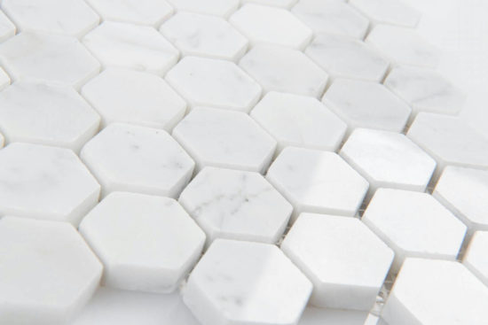 1X1 Bianco Carrara Matte Hexagon Mosaic | Gemini Tile and Marble