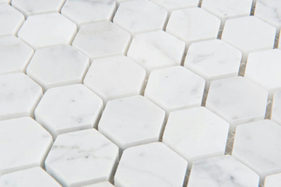 1X1 Bianco Carrara Matte Hexagon Mosaic | Gemini Tile and Marble