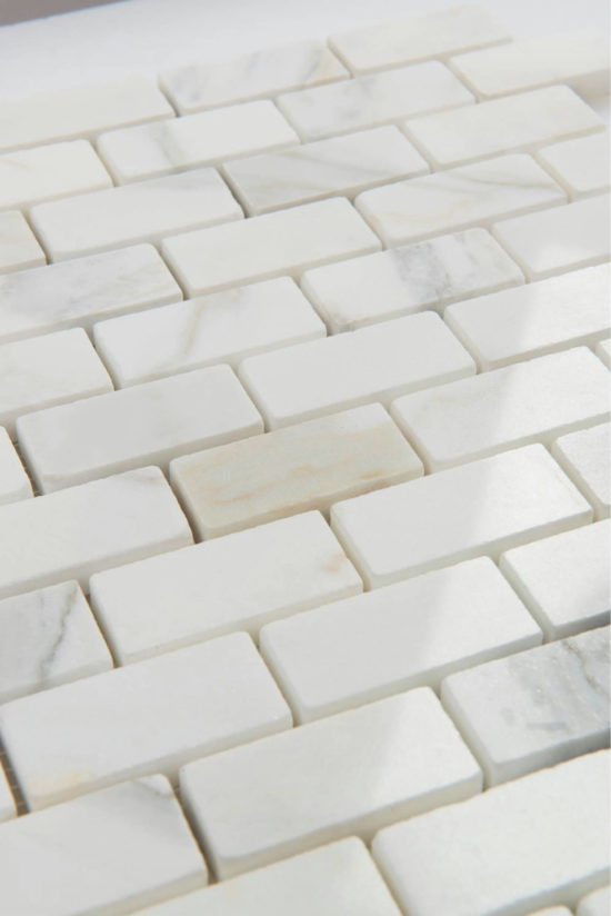 1X2 Polished Calacatta Mosaic | Gemini Tile and Marble