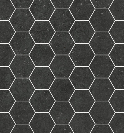 Ashland 3″ Hexagon Black Mosaic