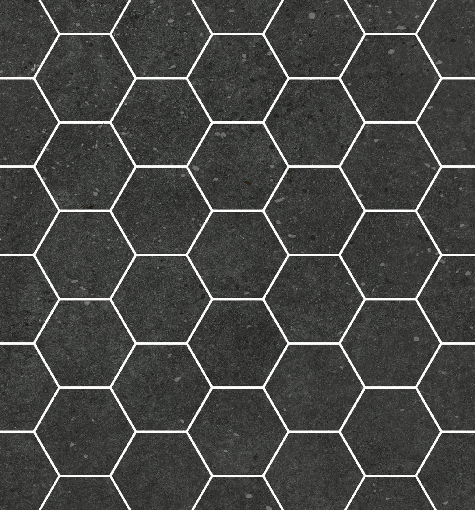 Ashland 3" Hexagon Black Mosaic