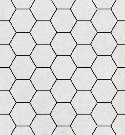 Ashland 3″ Hexagon Cream Mosaic