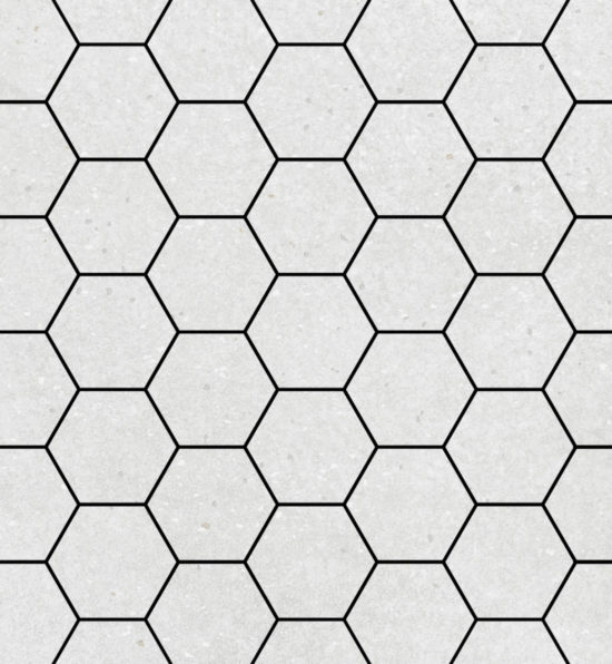 Ashland 3" Hexagon Cream Mosaic