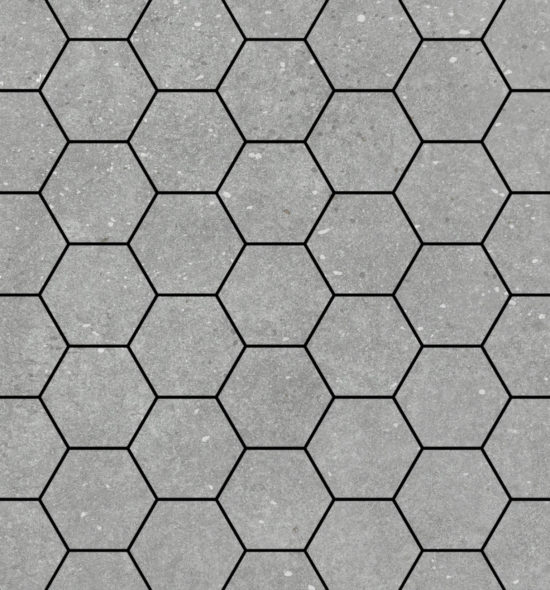 Ashland 3" Hexagon Grey Mosaic