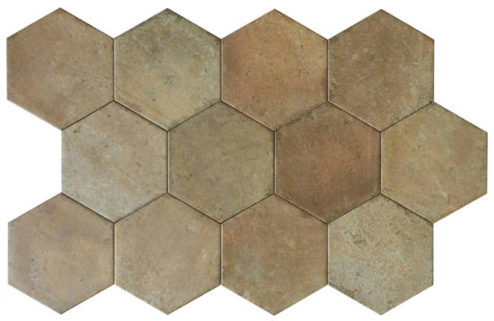 Alma 5.5X6.3” Terra Hexagon | Gemini Tile and Marble