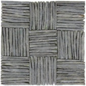 Black Slate Multiple Square Interlocking Mosaic | Gemini Tile and Marble