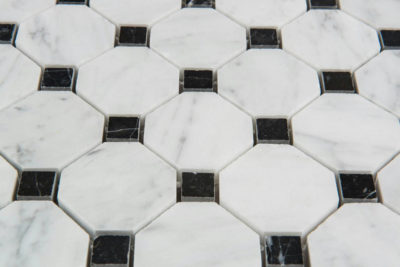 Carrara Octagon Dot Mosaic