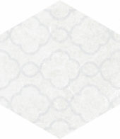 Form 5.5X6.3” White Decor Hexagon | Gemini Tile and Marble