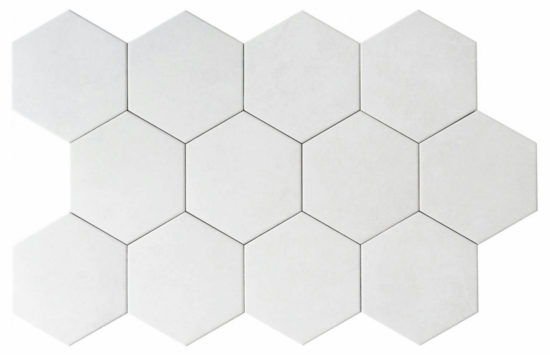 Form 5.5X6.3” White Hexagon | Gemini Tile and Marble