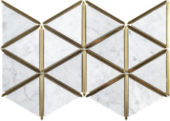 Gilded Triangles Mosaic | Gemini Tile and Marble