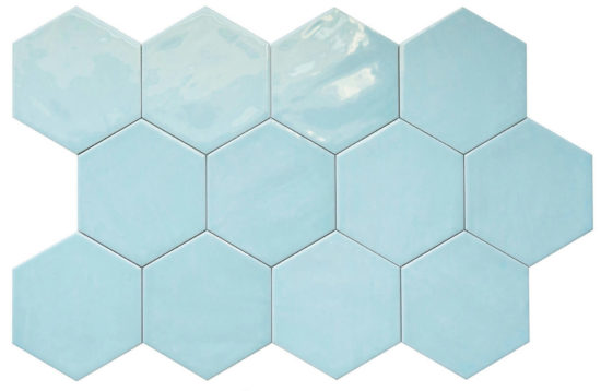 Ronda 5.5X6.3” Blue Hexagon | Gemini Tile and Marble