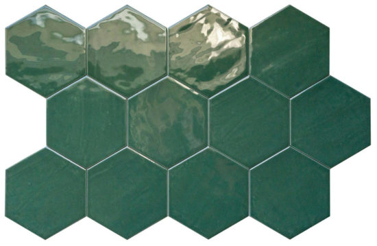 Ronda 5.5X6.3” Green Hexagon | Gemini Tile and Marble