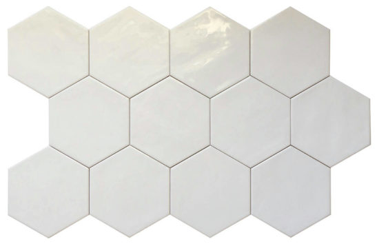 Ronda 5.5X6.3” White Hexagon | Gemini Tile and Marble